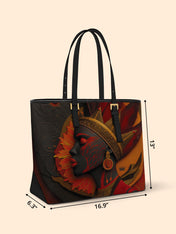Fierce Crown Sleek Leather Tote QR0TD066