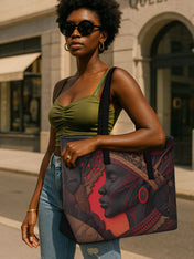 Flame & Fury Sleek Leather Tote QR0TD069