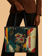 Funk & Flair Sleek Leather Tote QR0HH032