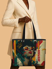 Funk & Flair Sleek Leather Tote QR0HH032