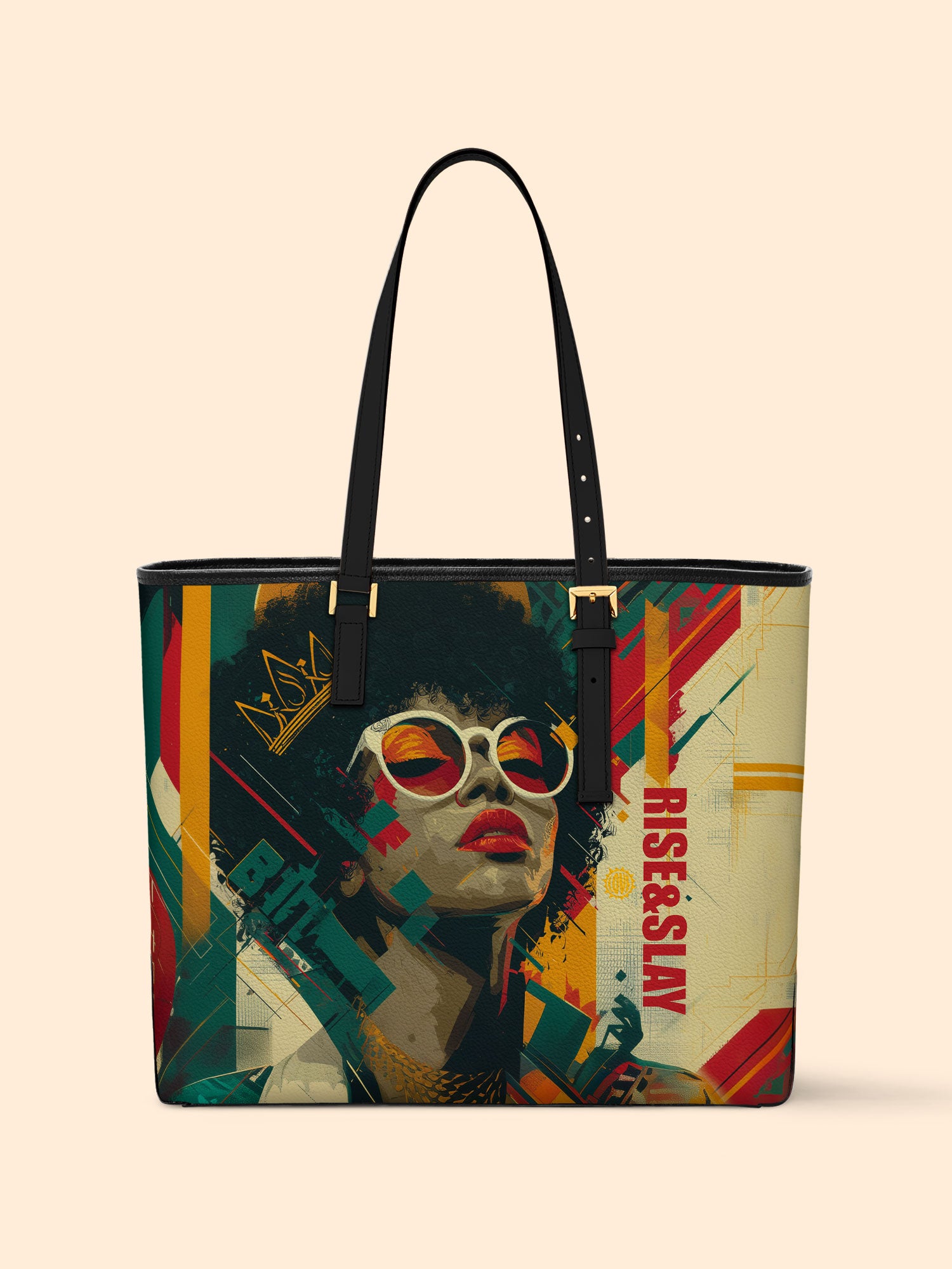 Funk & Flair Sleek Leather Tote QR0HH032