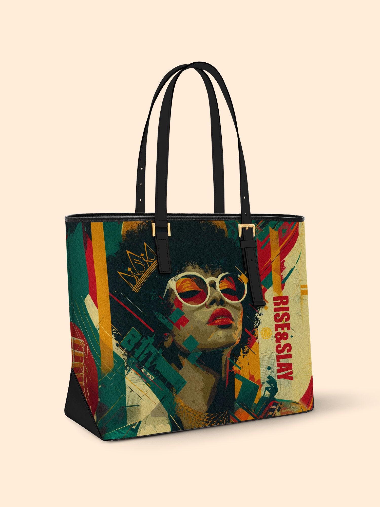 Funk & Flair Sleek Leather Tote QR0HH032