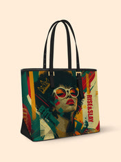 Funk & Flair Sleek Leather Tote QR0HH032