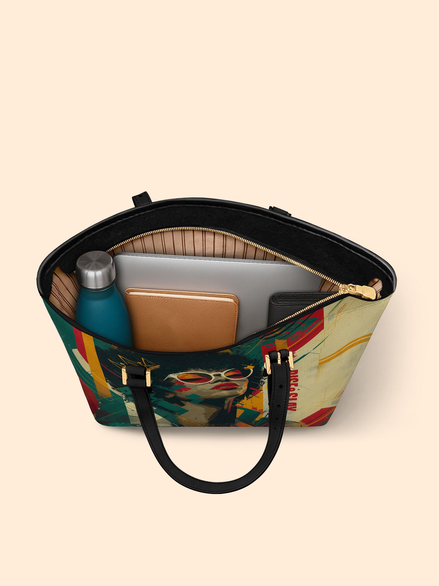 Funk & Flair Sleek Leather Tote QR0HH032