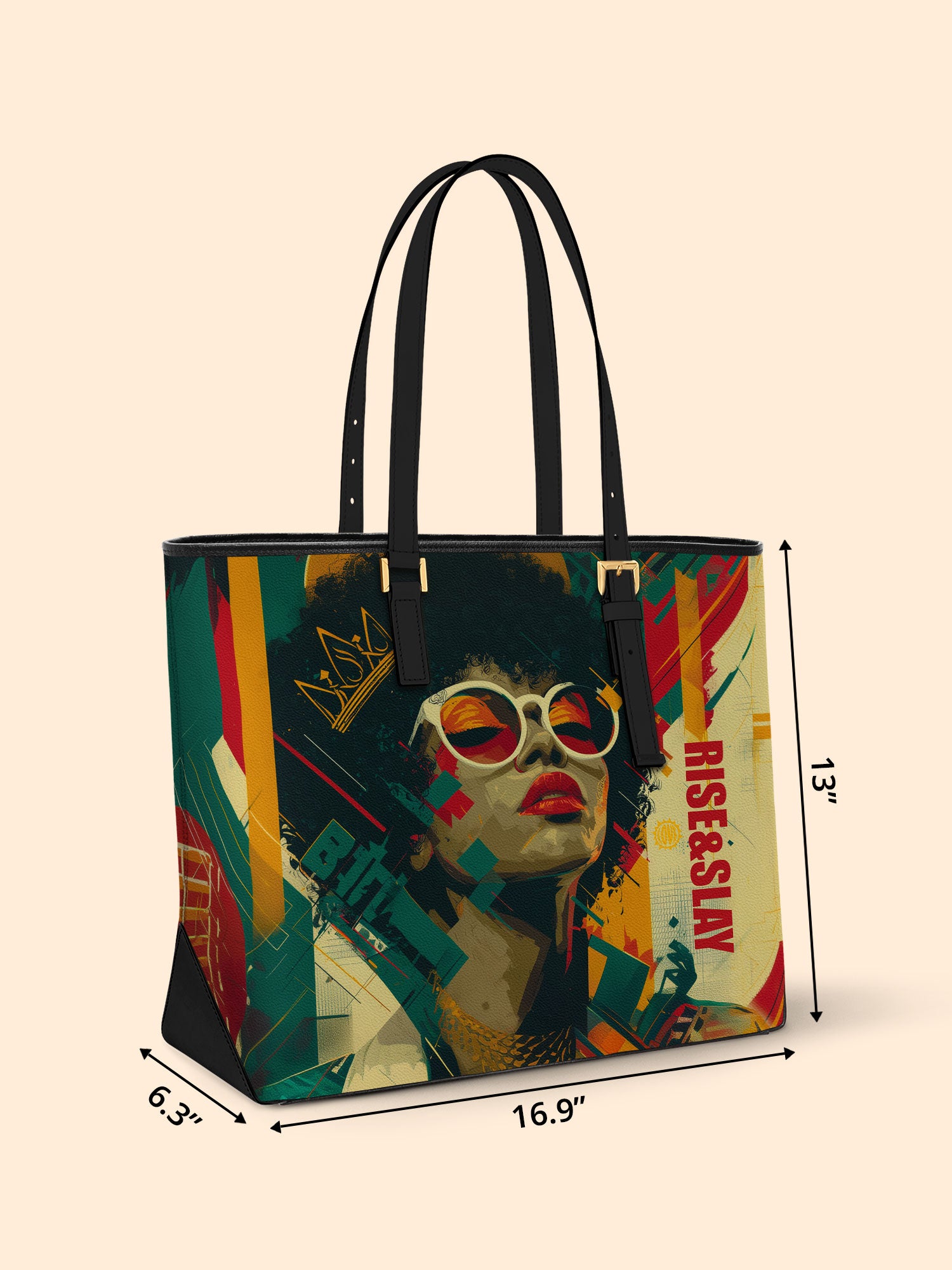 Funk & Flair Sleek Leather Tote QR0HH032