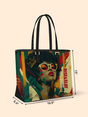 Funk & Flair Sleek Leather Tote QR0HH032