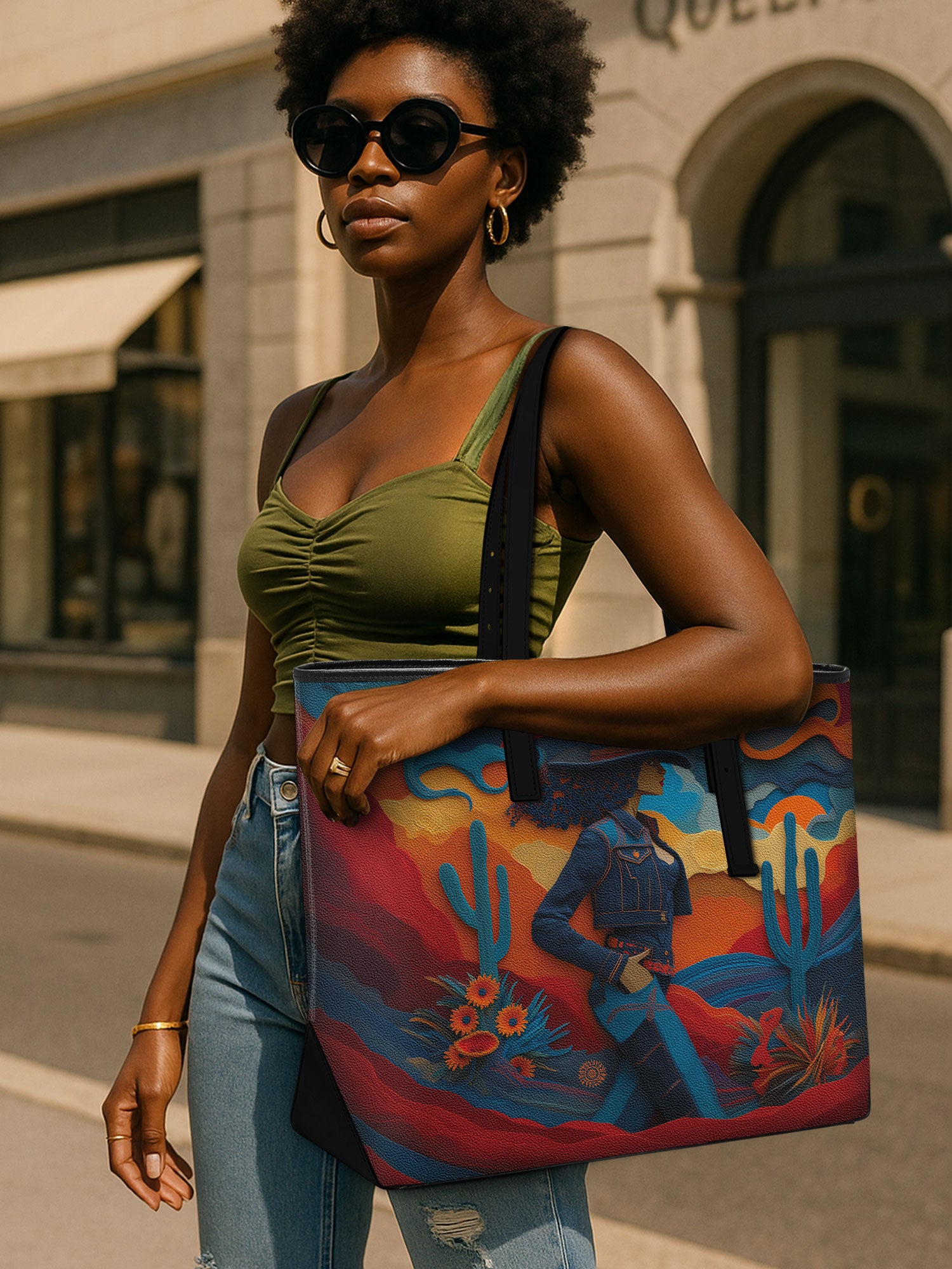 Grit & Grace Sleek Leather Tote QR0TD074