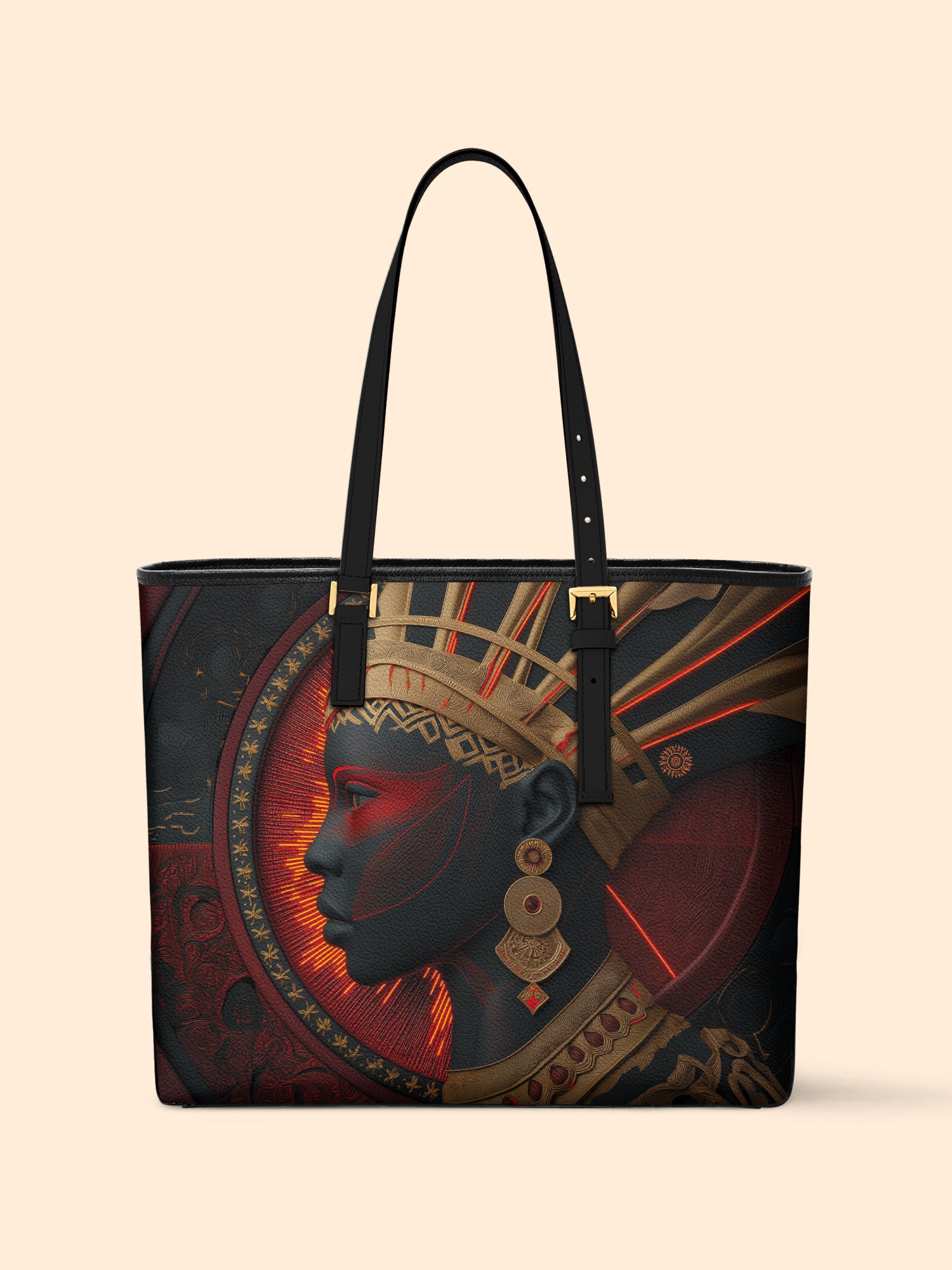 Rising Ember Sleek Leather Tote QR0TD070