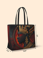 Rising Ember Sleek Leather Tote QR0TD070
