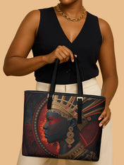 Rising Ember Sleek Leather Tote QR0TD070