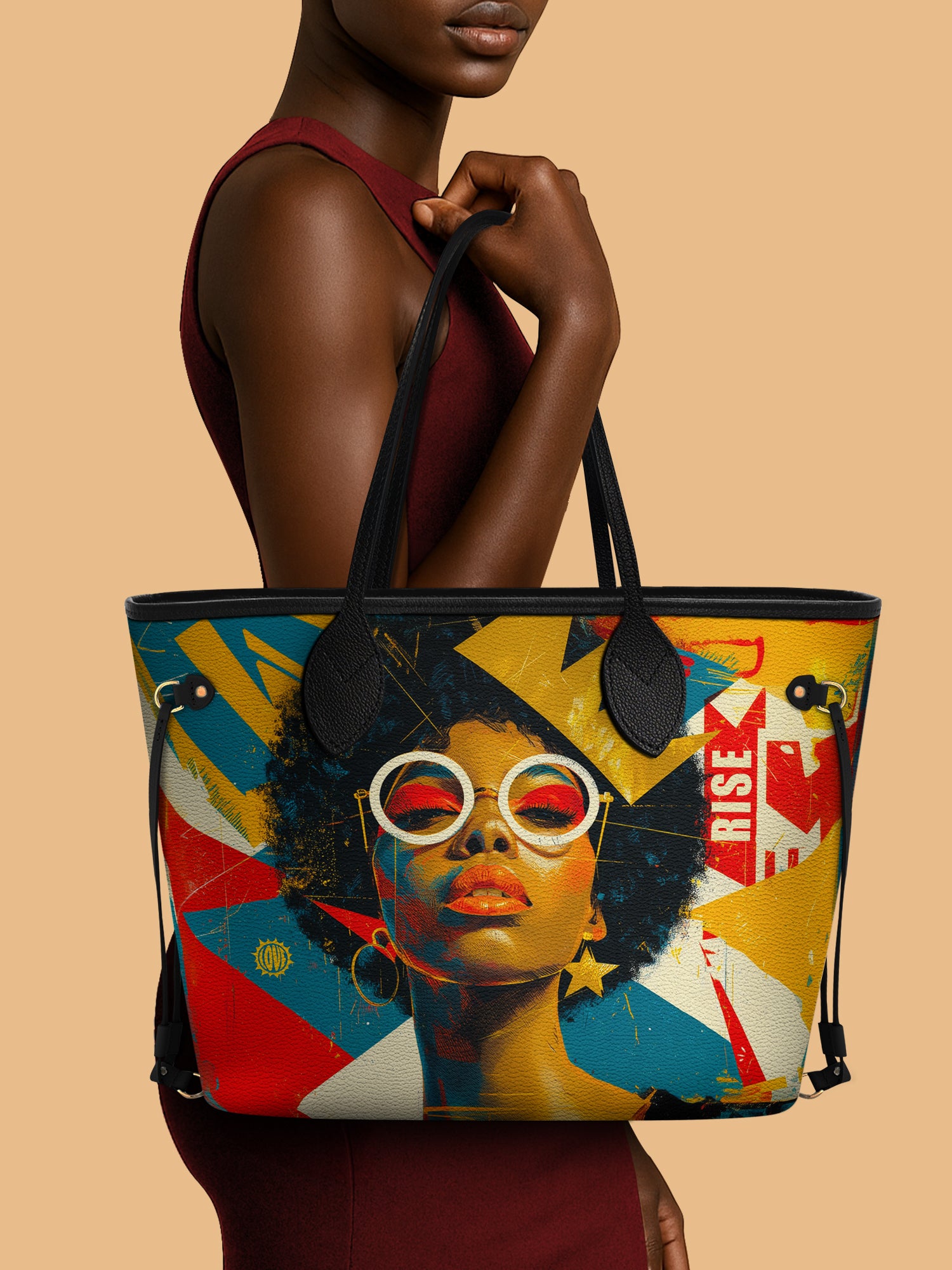 Afro-Pop Icon Classic Shopper Tote QR0HH034
