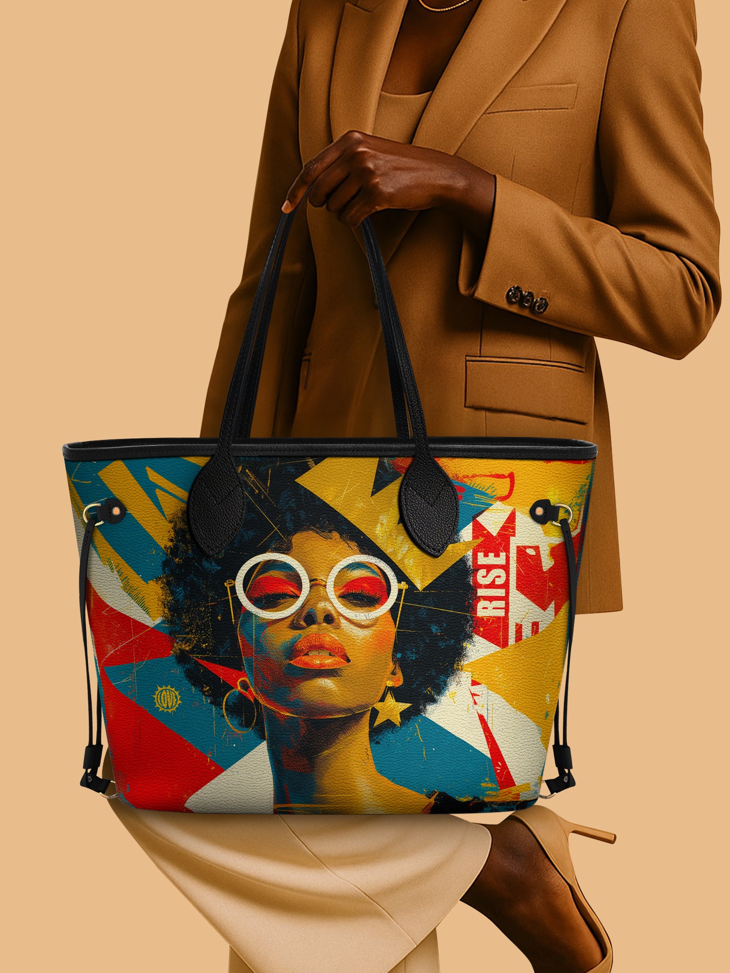 Afro-Pop Icon Classic Shopper Tote QR0HH034