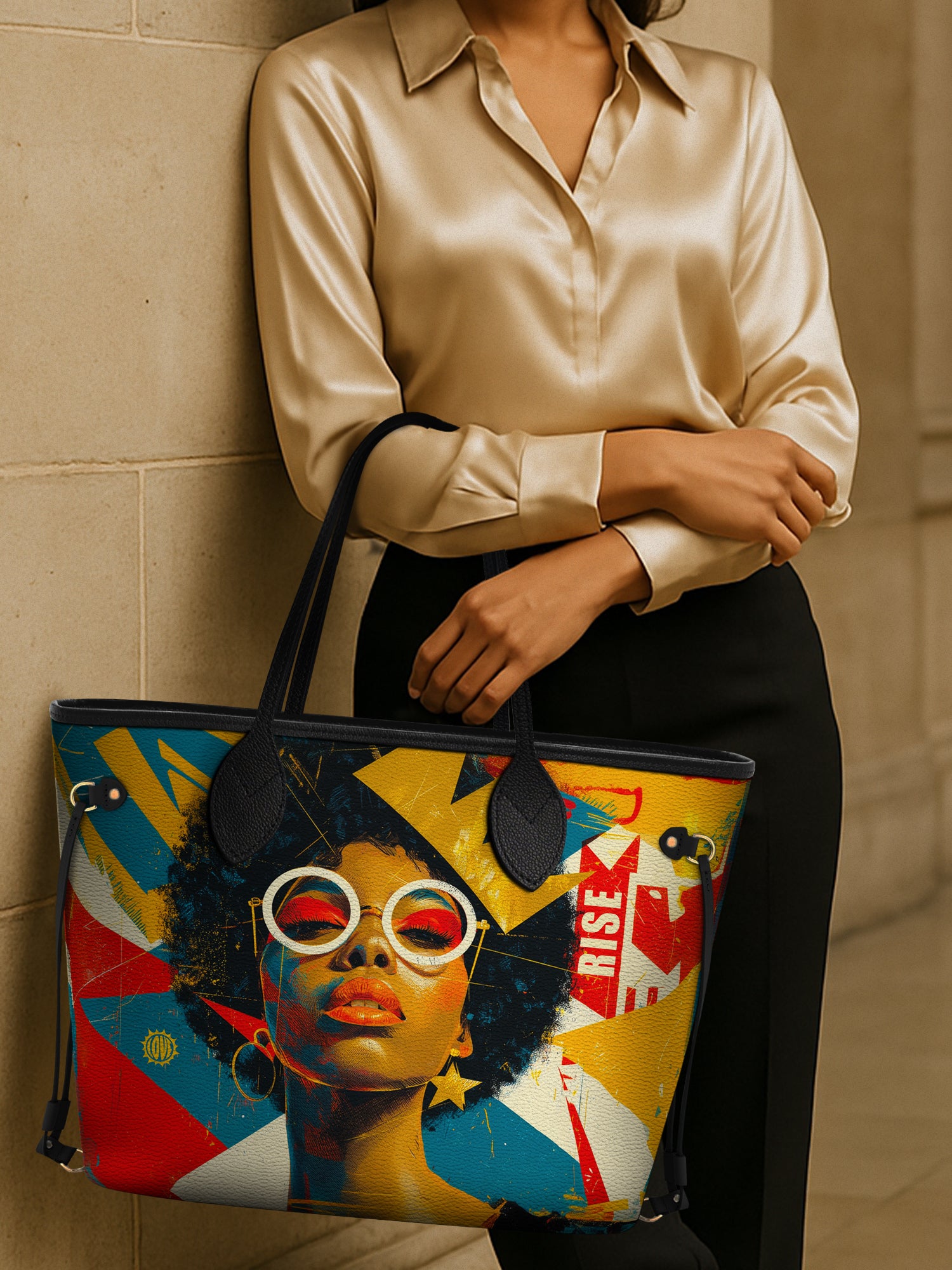 Afro-Pop Icon Classic Shopper Tote QR0HH034