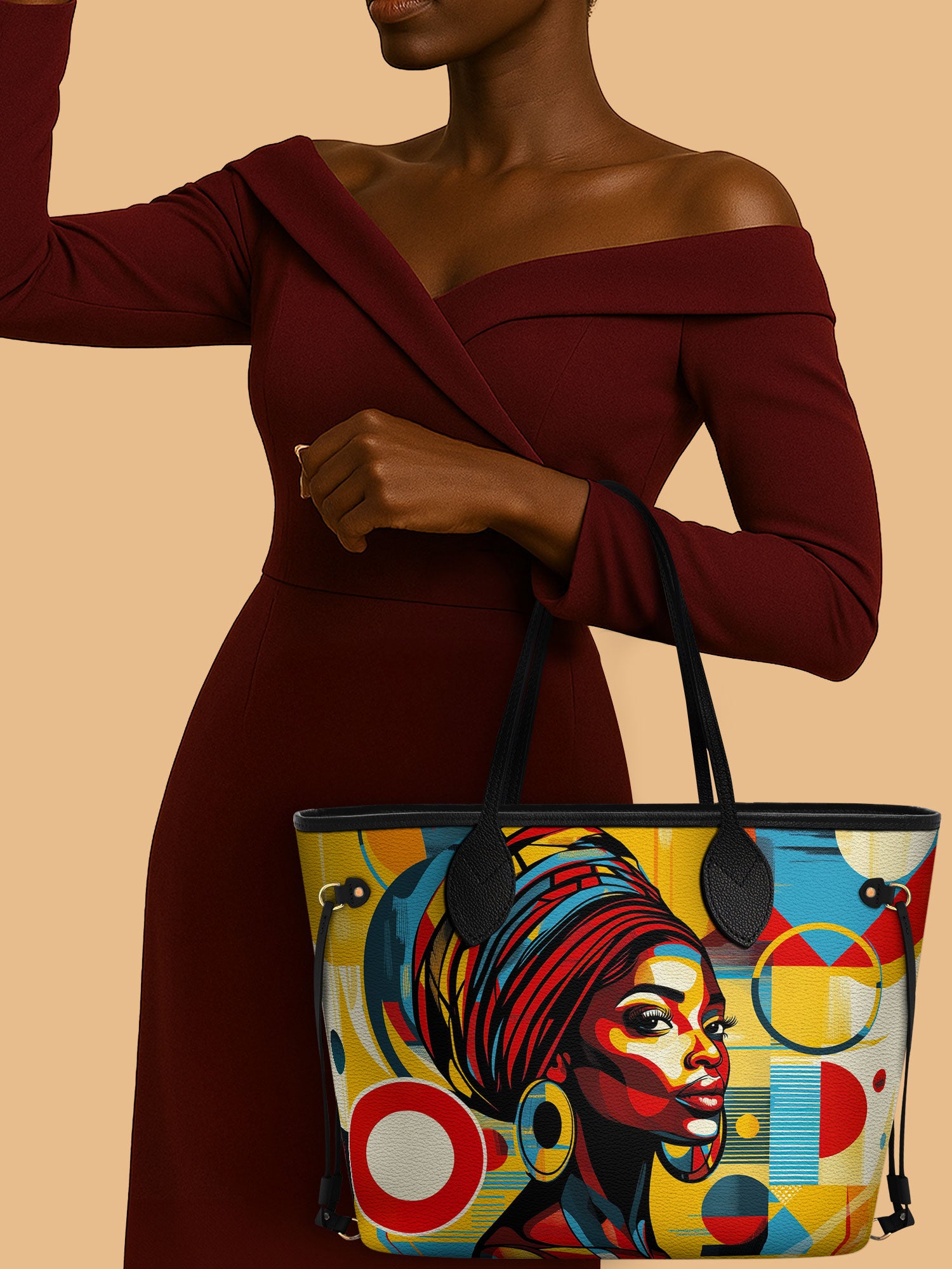 Afrobeat Pulse Classic Shopper Tote QR0XD314