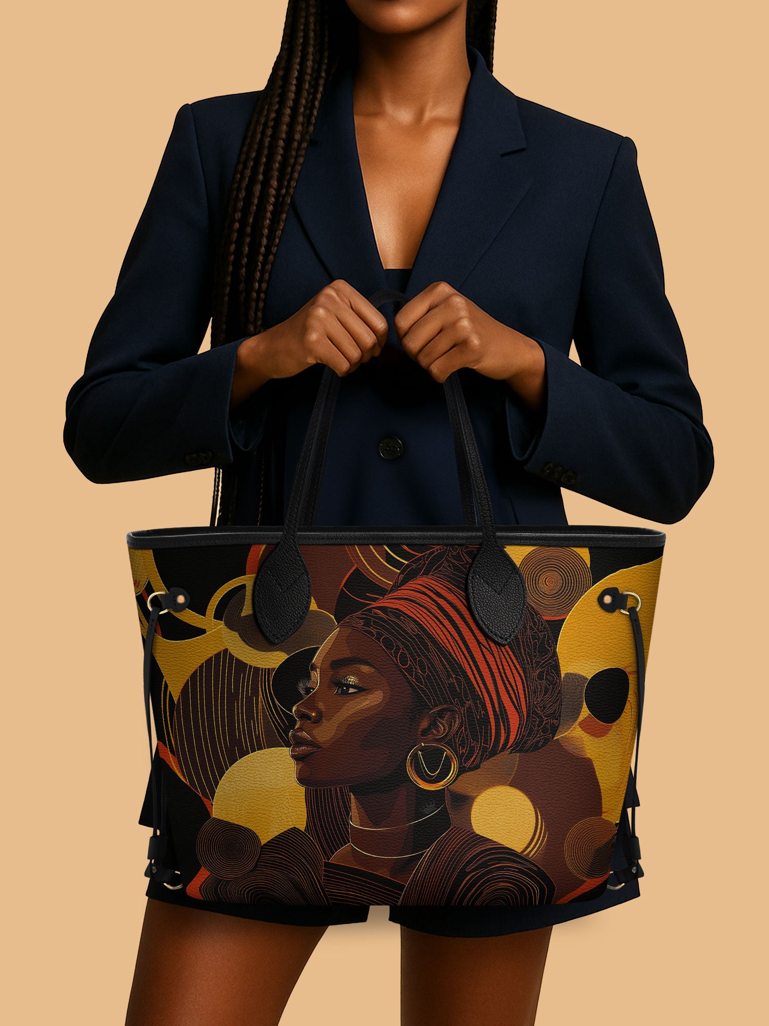 Ebony Beauty Classic Shopper Tote QR0XD315