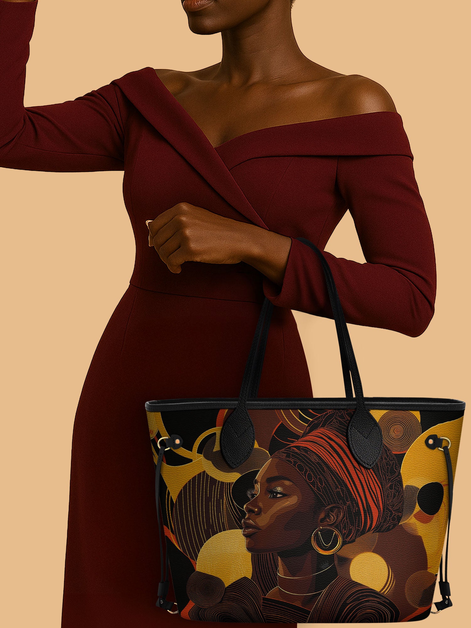 Ebony Beauty Classic Shopper Tote QR0XD315