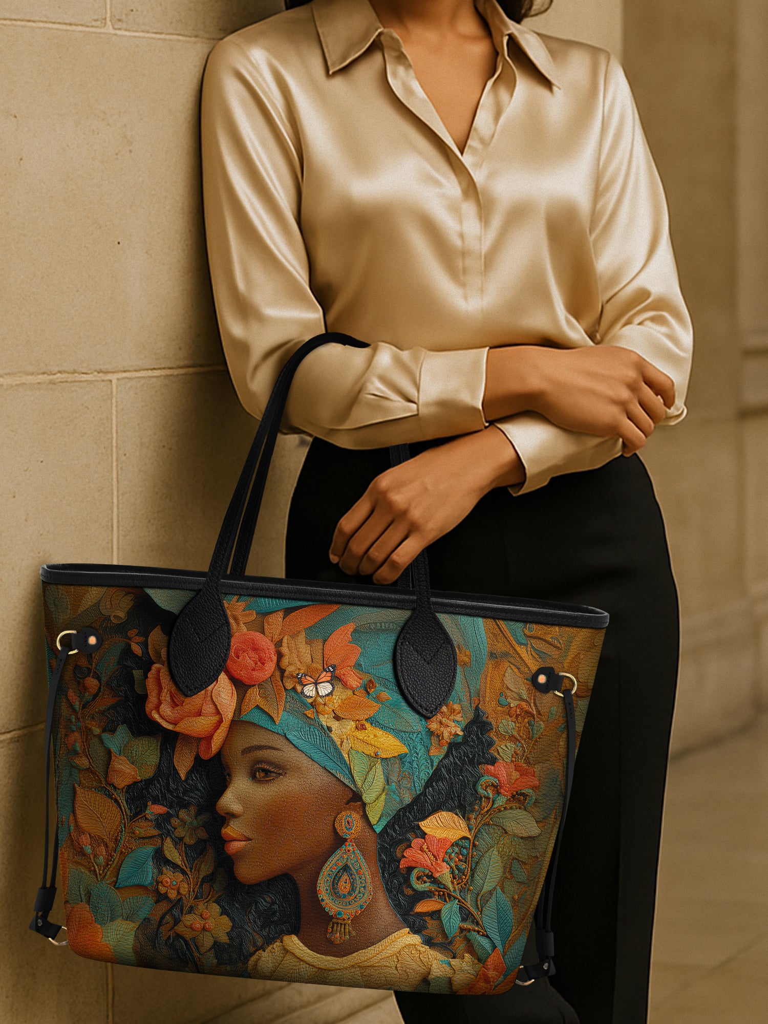 Floral Majesty Classic Shopper Tote QR0HH039