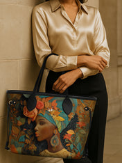 Floral Majesty Classic Shopper Tote QR0HH039