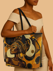 Golden Orbit Classic Shopper Tote QR0XD317