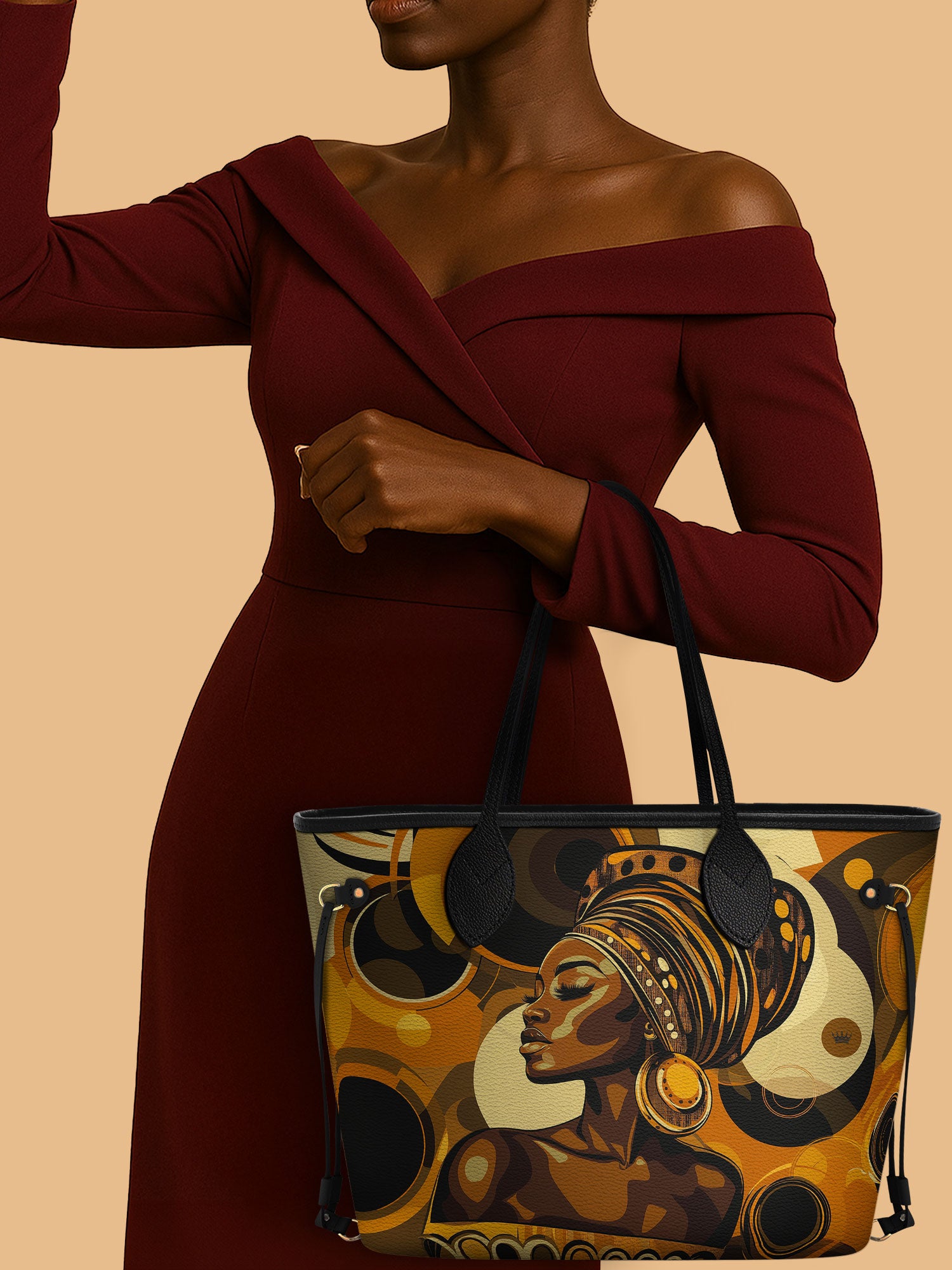 Golden Orbit Classic Shopper Tote QR0XD317