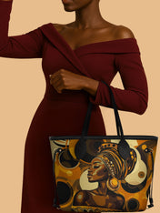 Golden Orbit Classic Shopper Tote QR0XD317