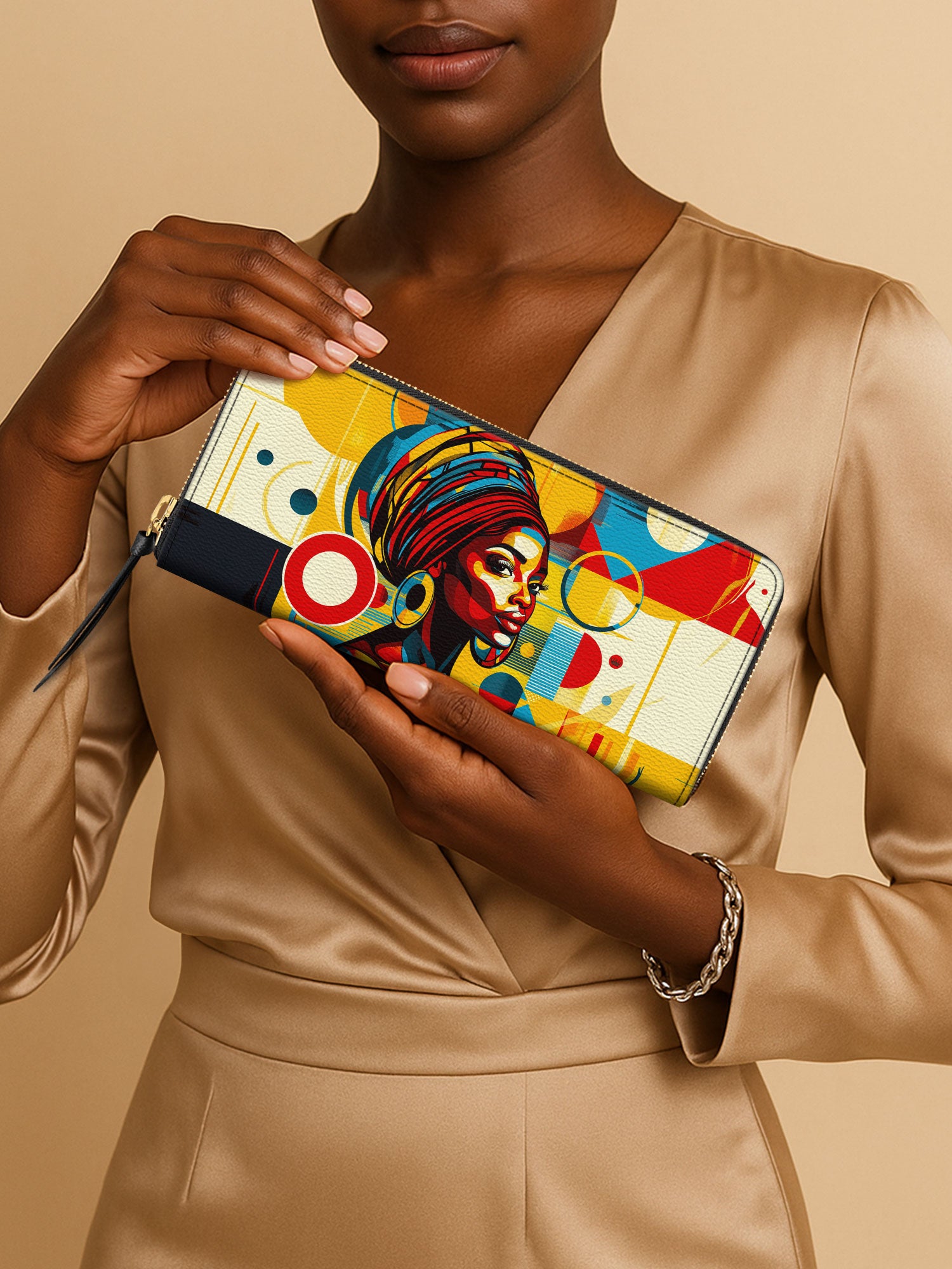 Afrobeat Pulse Slimline Zippy Wallet QR0XD322