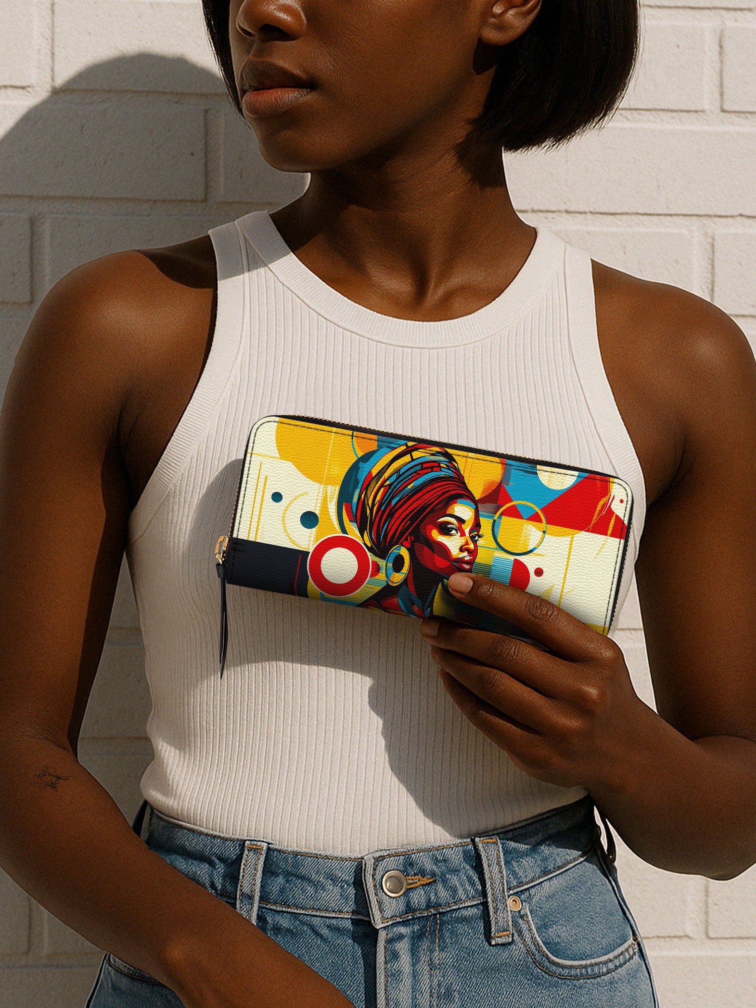 Afrobeat Pulse Slimline Zippy Wallet QR0XD322