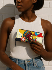 Afrobeat Pulse Slimline Zippy Wallet QR0XD322