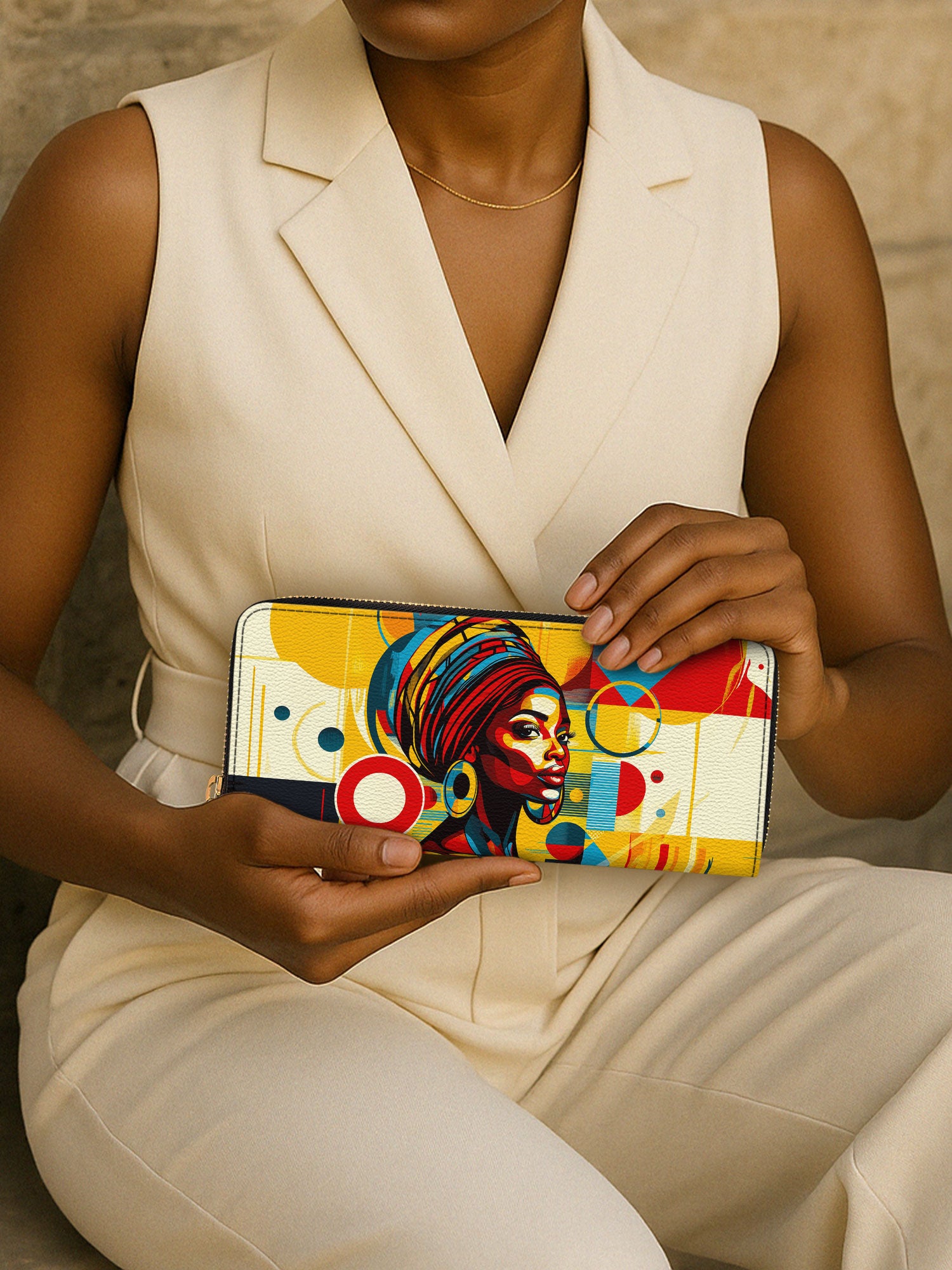 Afrobeat Pulse Slimline Zippy Wallet QR0XD322