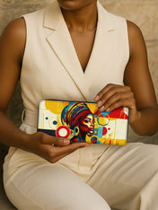 Afrobeat Pulse Slimline Zippy Wallet QR0XD322