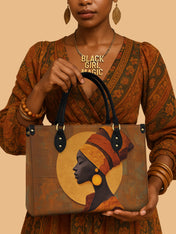 Obsidian Reverie Premium Leather Handbag QR0XD166