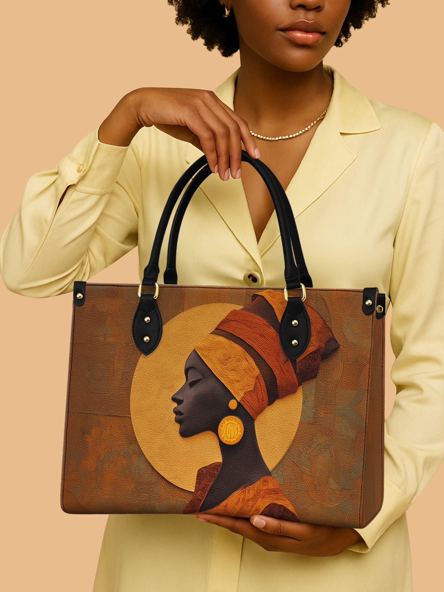 Obsidian Reverie Premium Leather Handbag QR0XD166