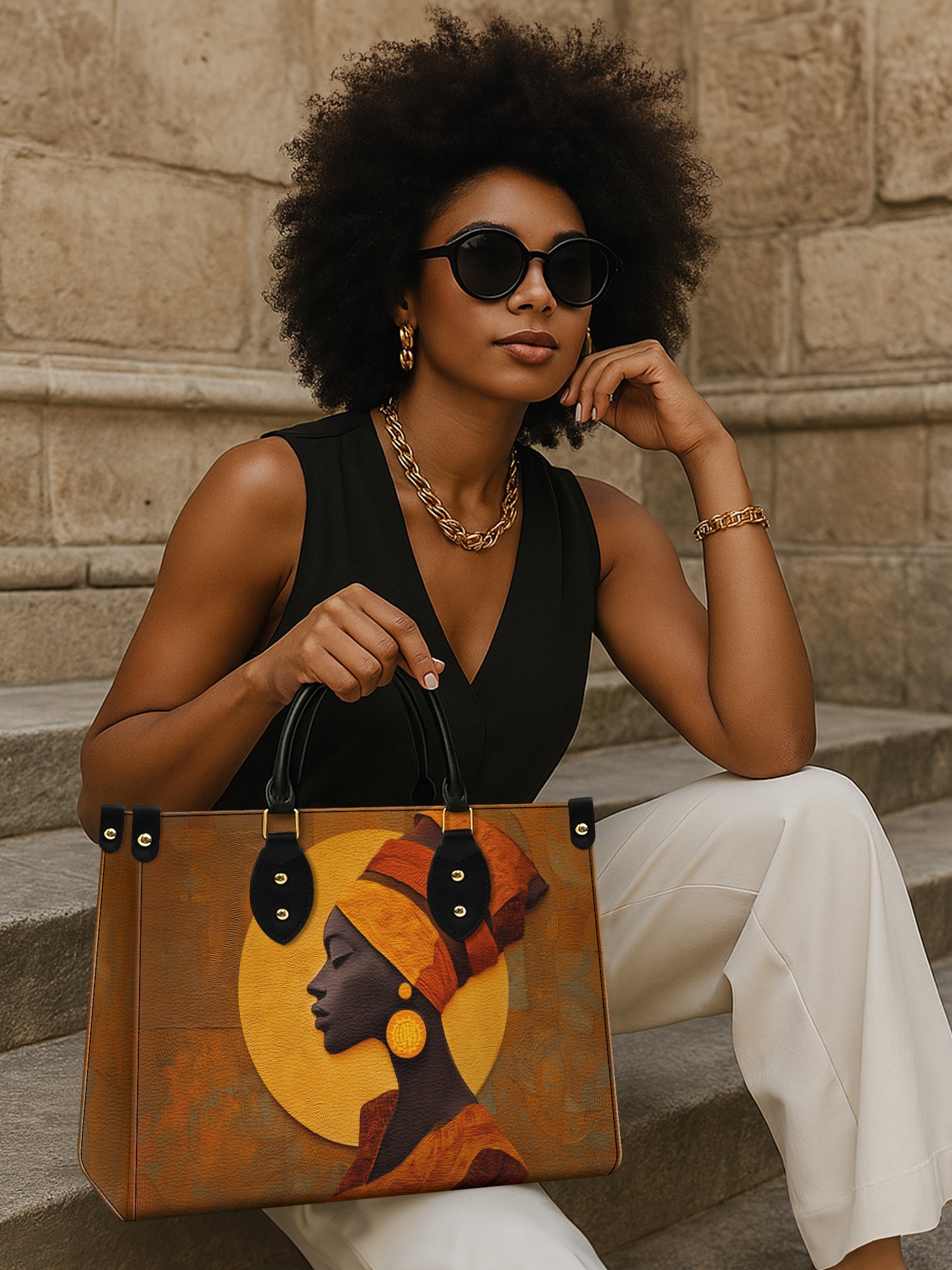 Obsidian Reverie Premium Leather Handbag QR0XD166