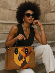 Obsidian Reverie Premium Leather Handbag QR0XD166