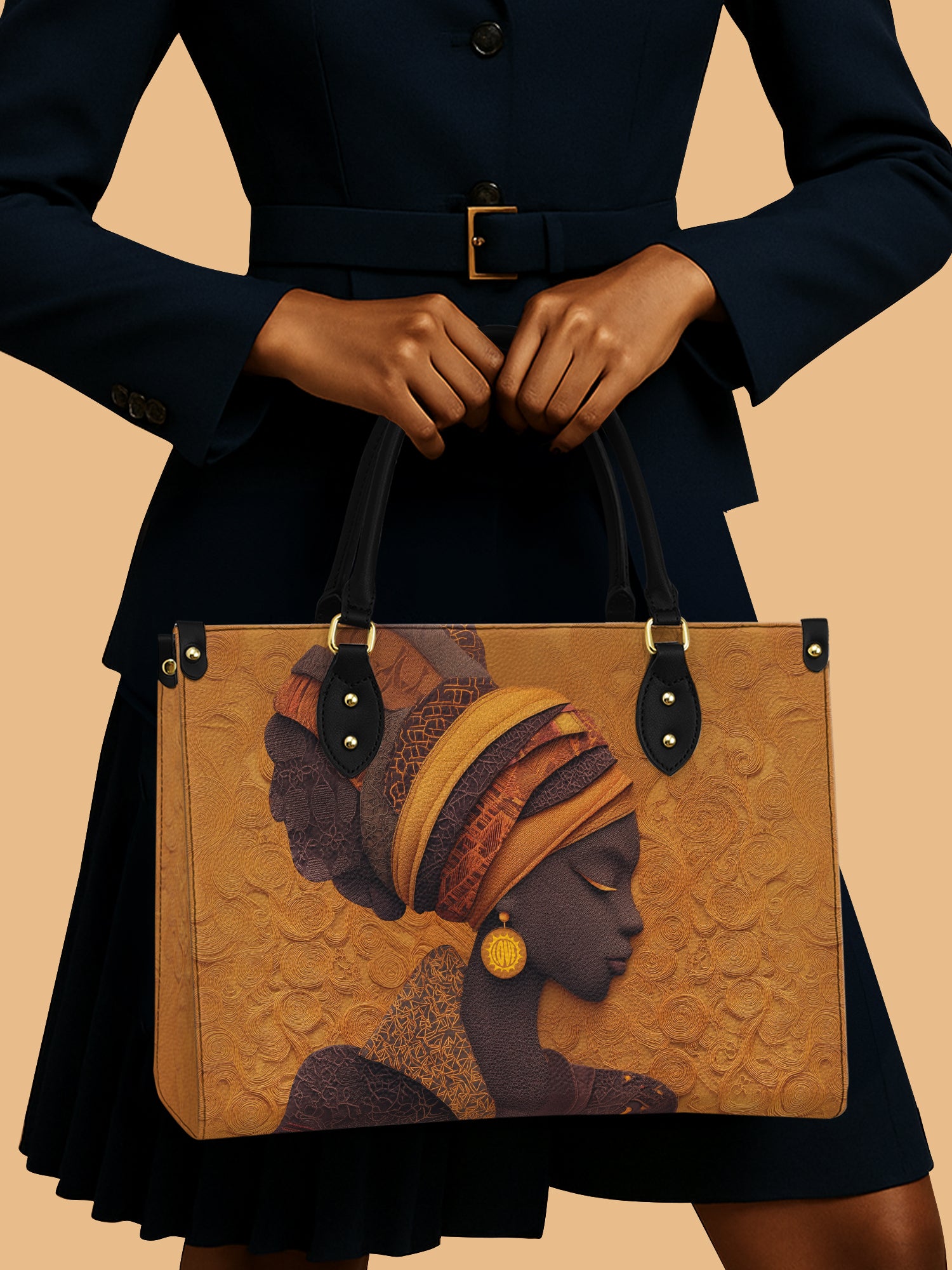 Solar Vein Premium Leather Handbag QR0XD167