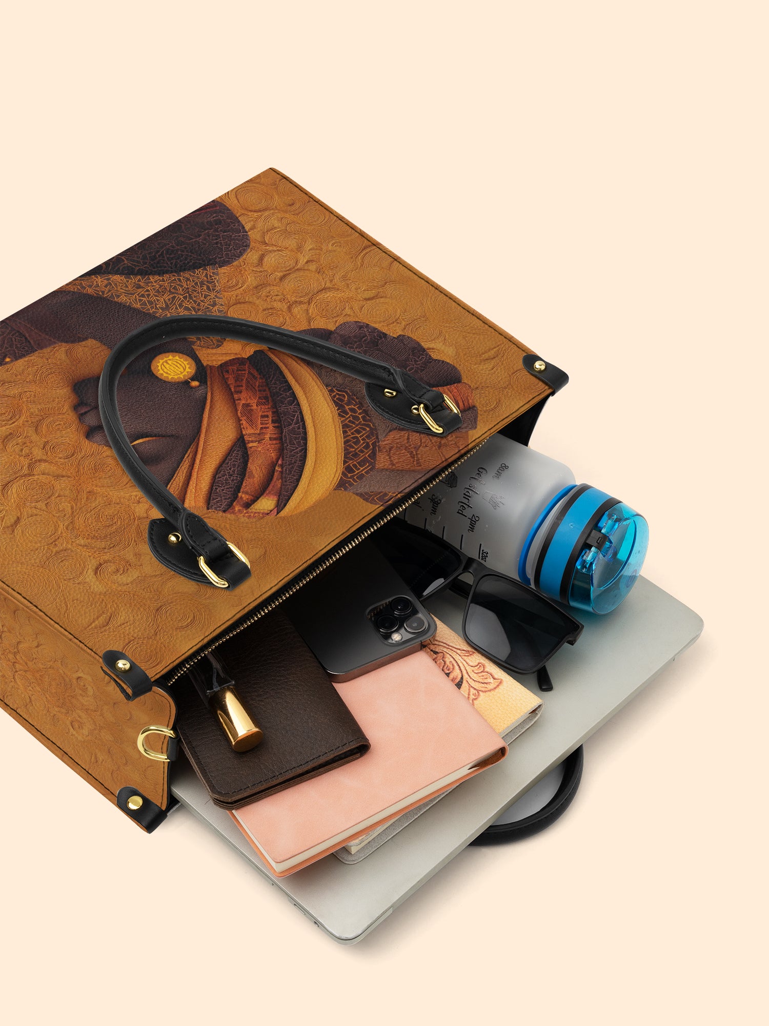 Solar Vein Premium Leather Handbag QR0XD167