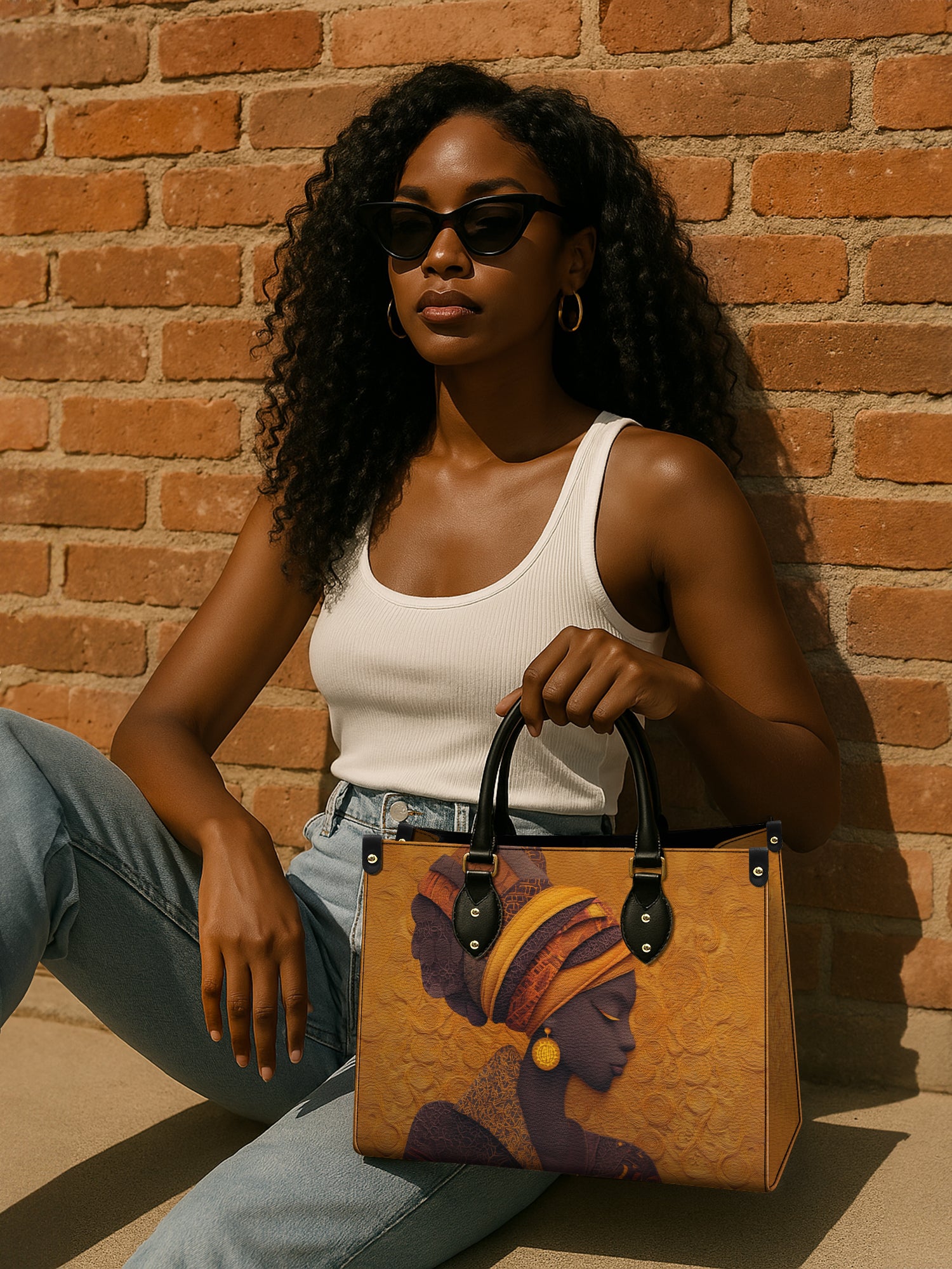 Solar Vein Premium Leather Handbag QR0XD167