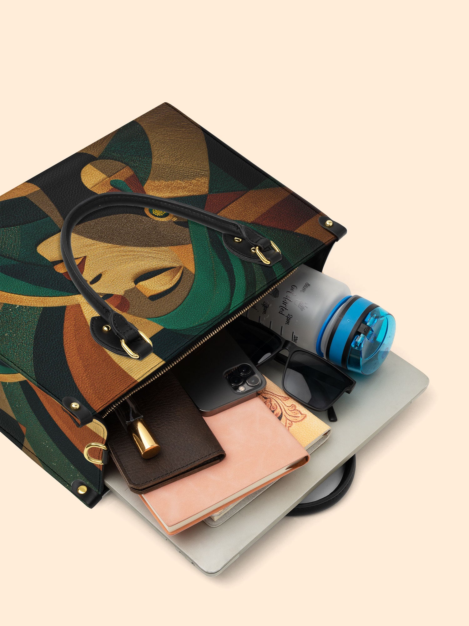 Ancestral Fold Premium Leather Handbag QR0XD113