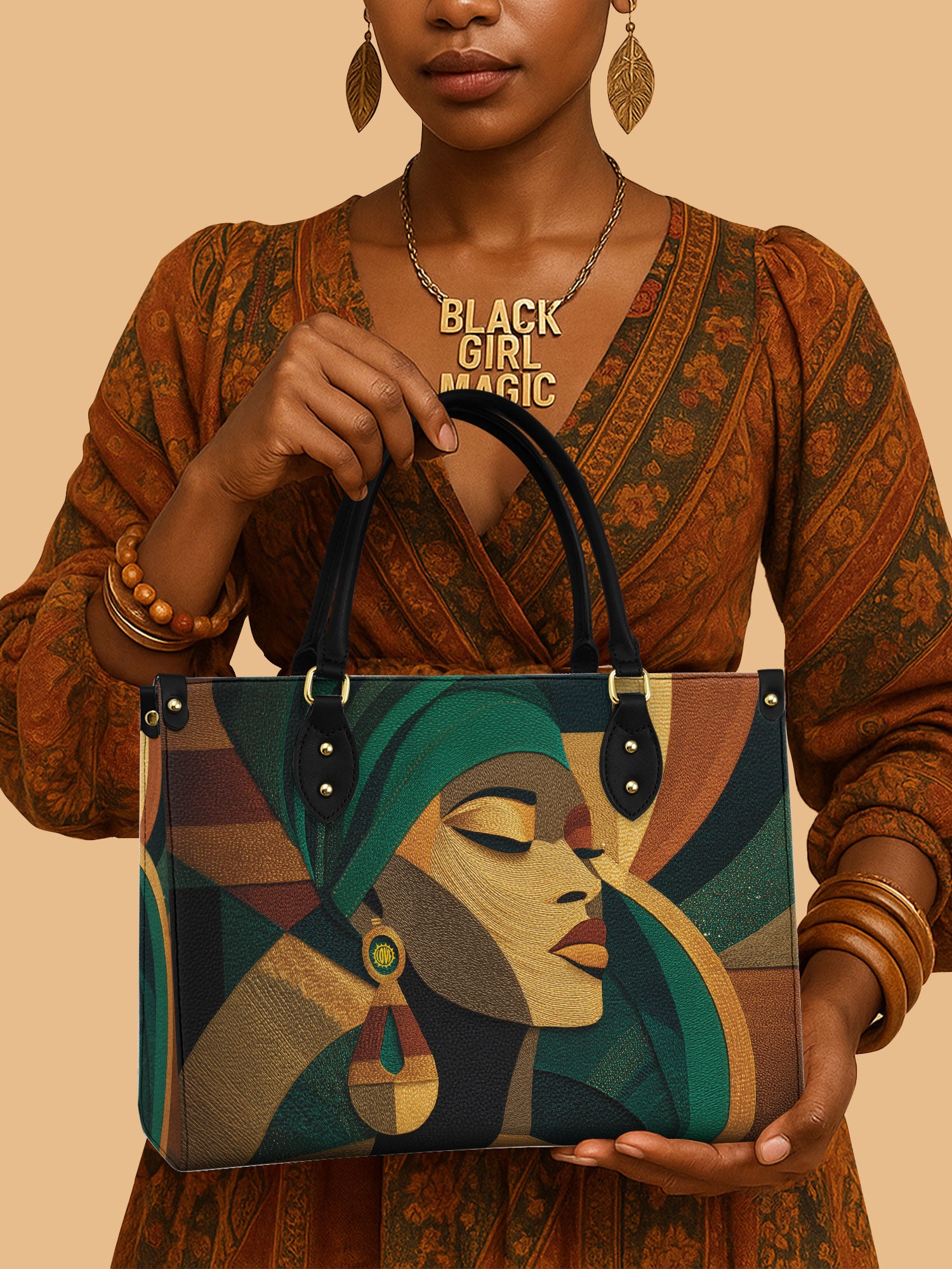 Ancestral Fold Premium Leather Handbag QR0XD113