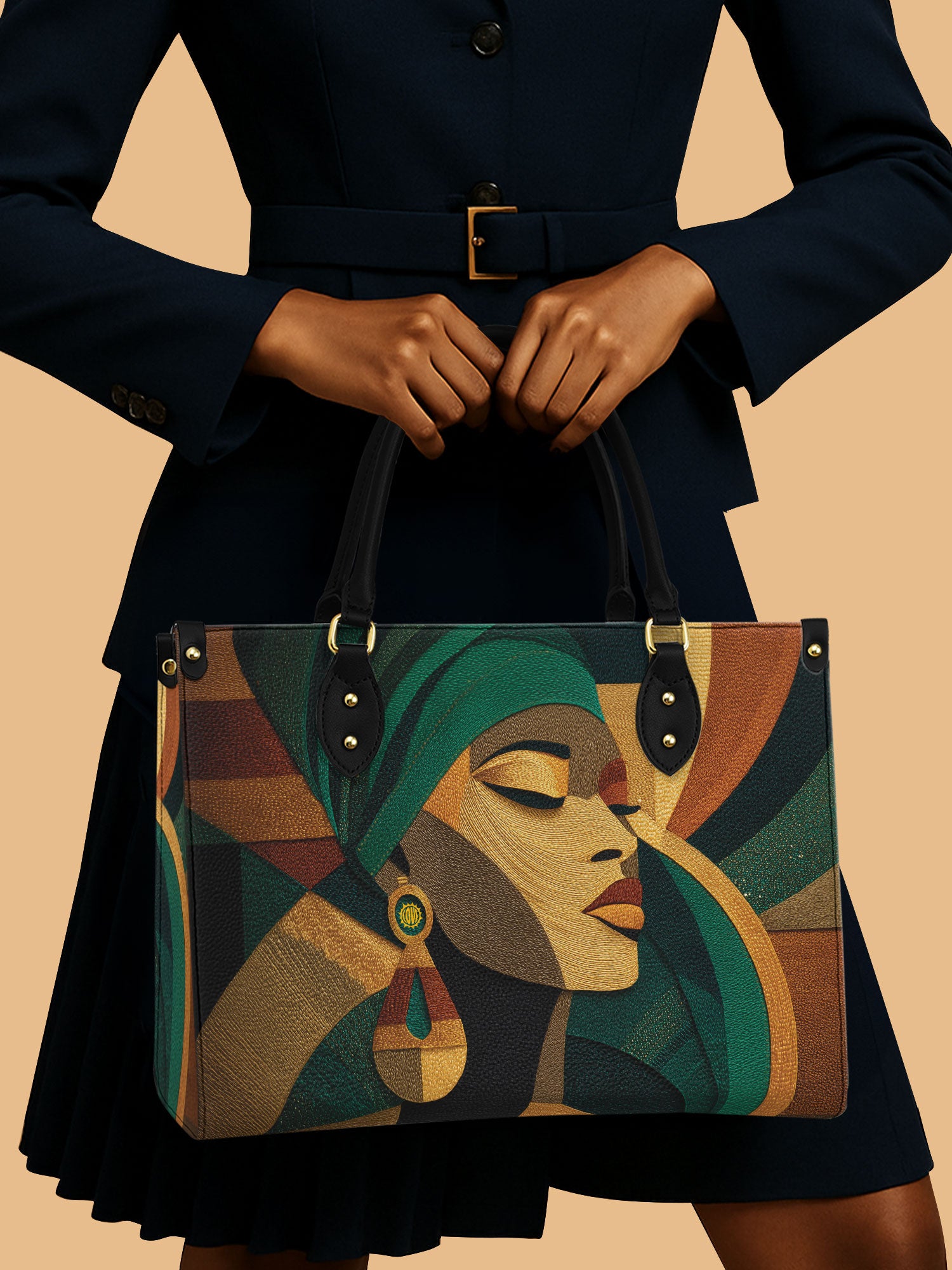 Ancestral Fold Premium Leather Handbag QR0XD113