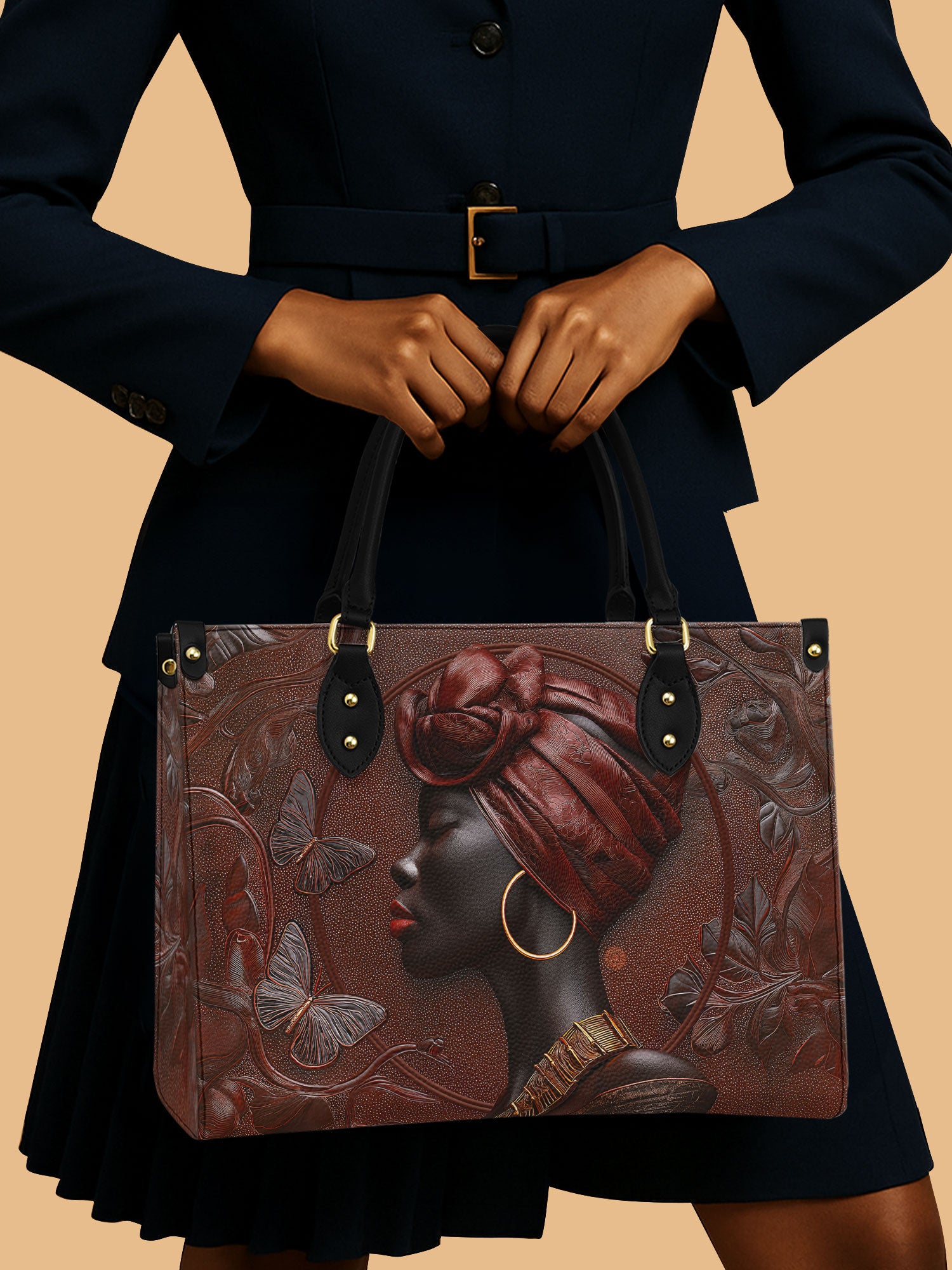 Butterfly Spirit Premium Leather Handbag QR0XD118