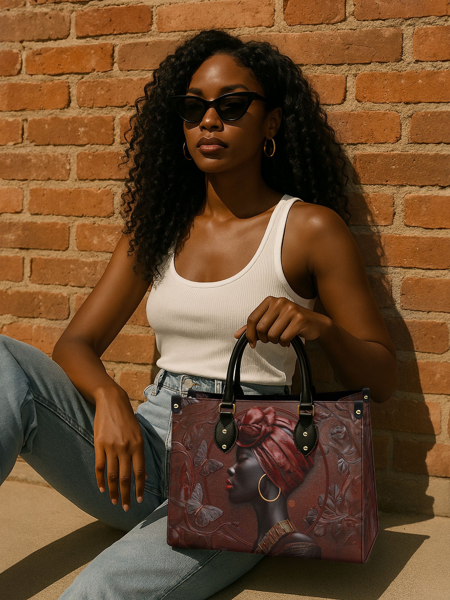 Butterfly Spirit Premium Leather Handbag QR0XD118