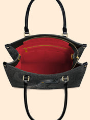 Crowned In Onyx Premium Leather Handbag QR0XD119