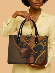 Ebony Reign Premium Leather Handbag QR0XD114