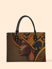 Ebony Reign Premium Leather Handbag QR0XD114