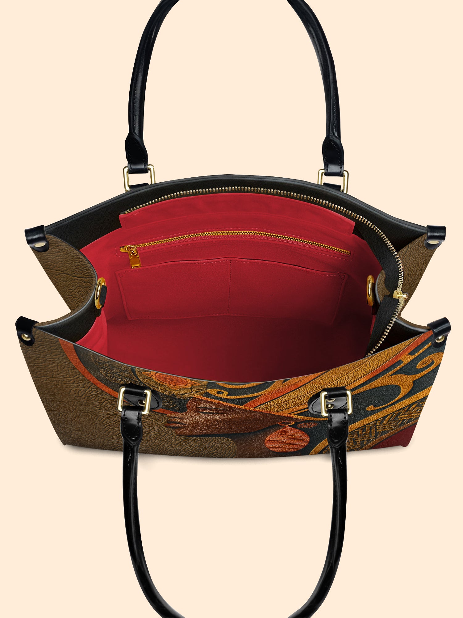 Ebony Reign Premium Leather Handbag QR0XD114