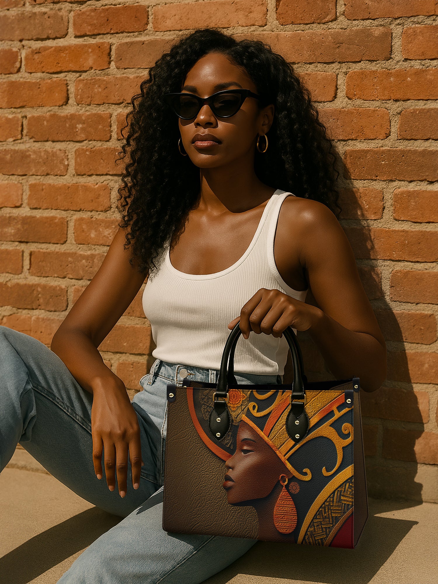 Ebony Reign Premium Leather Handbag QR0XD114