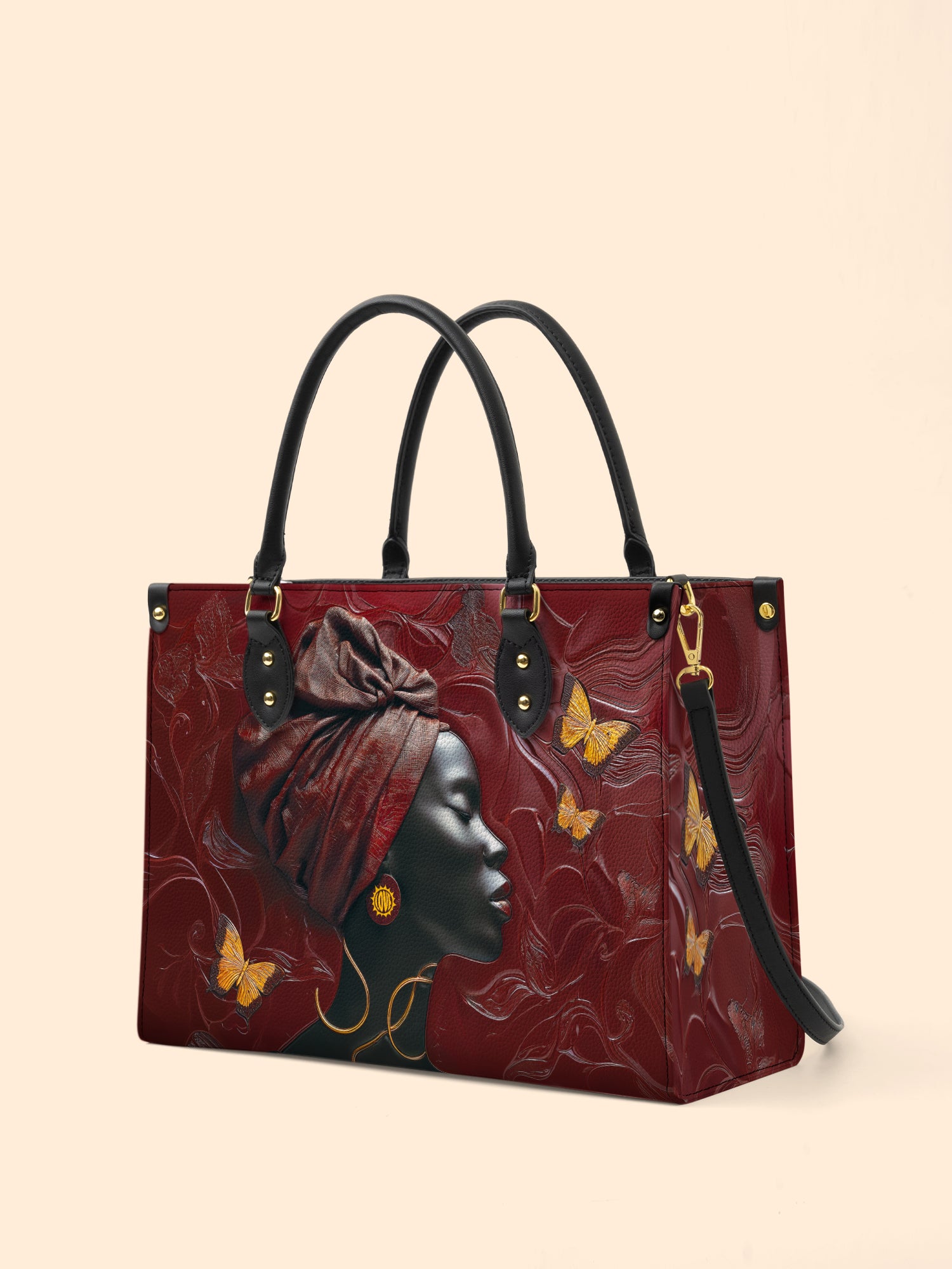 Gilded Grace Premium Leather Handbag QR0XD163