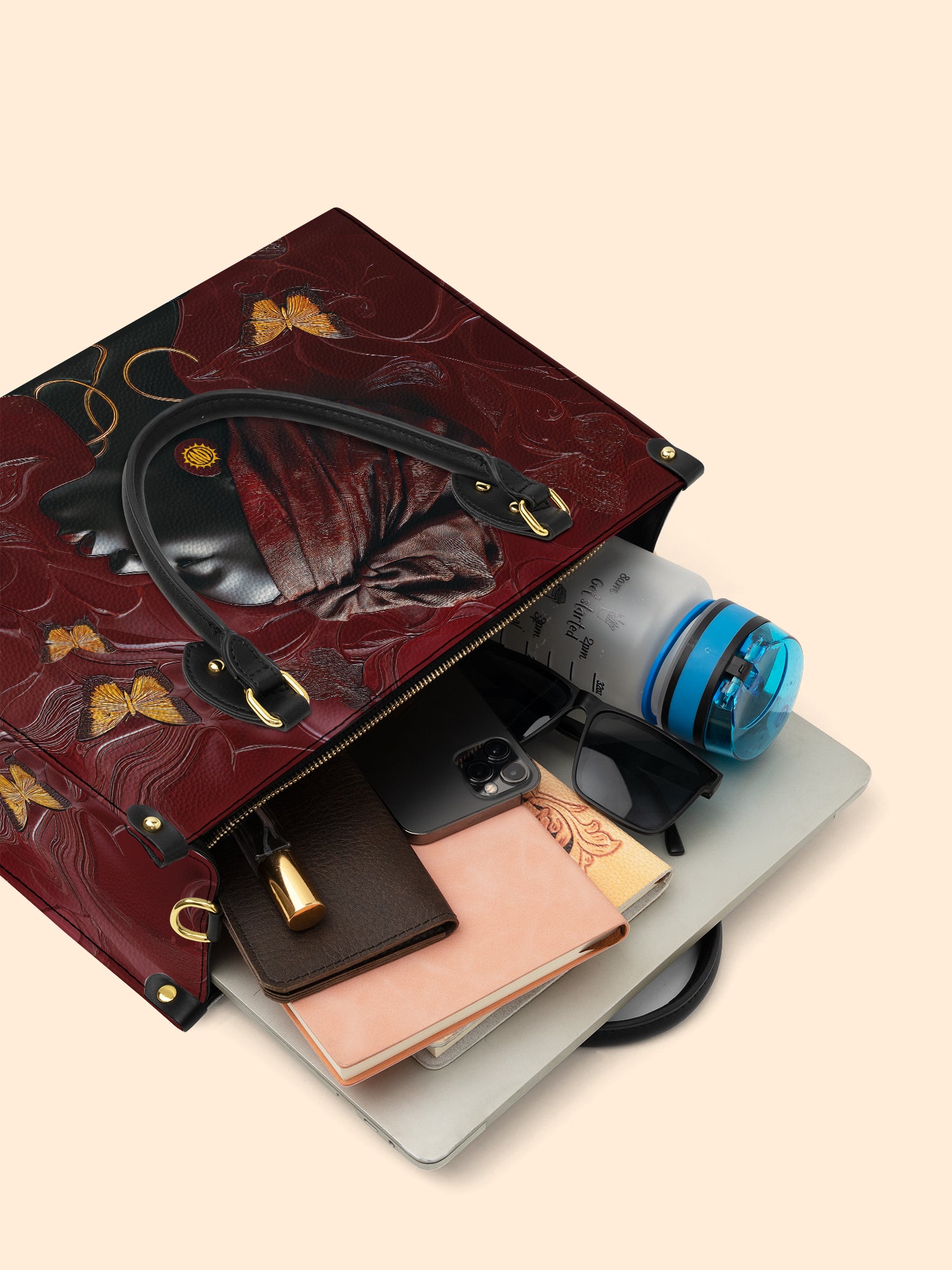 Gilded Grace Premium Leather Handbag QR0XD163