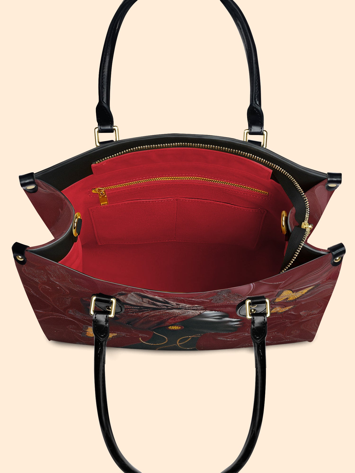 Gilded Grace Premium Leather Handbag QR0XD163